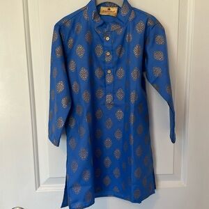 Indian Boy Blue Kurta - Size 4, 55cm